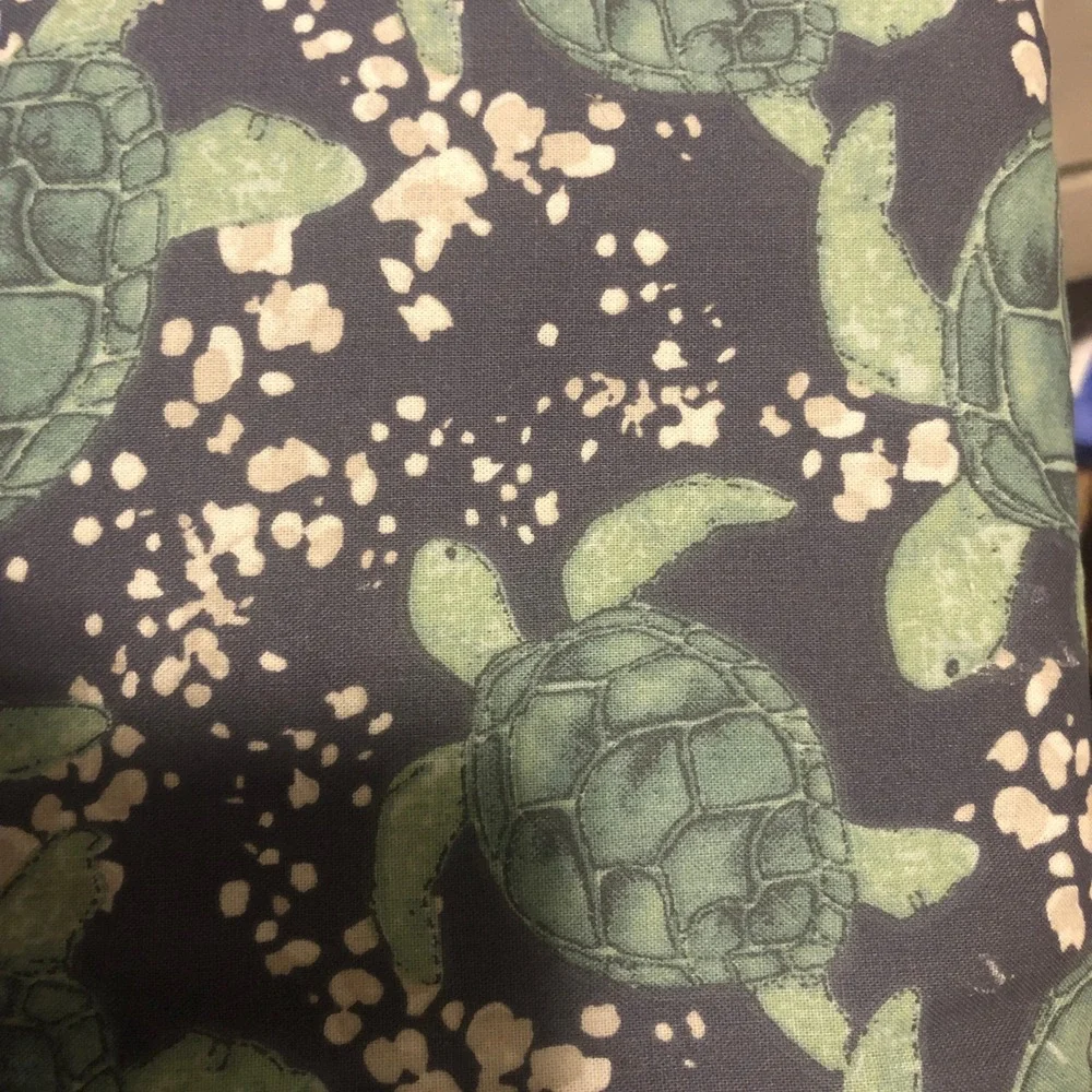 NEW Pottery Barn Sydney Turtle Table Runner Navy Blue Green Coastal 18